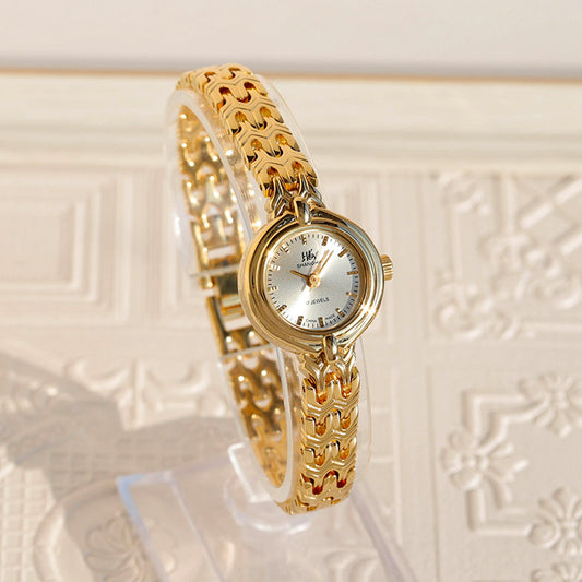 Delicate Old Retro Gold Manual Mechanical Watch for Women-02