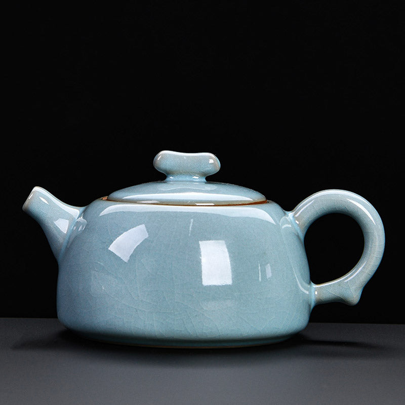 Vintage Classic Ru Kiln Ceramic Tea Pot with Built-in Filter Hole Chinese Style Brewing Tea Pot-06