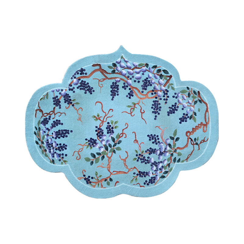 Chinese Traditional Cloisonné "Abundant Harvest" Vintage Grapevine Embroidered Carpet-01
