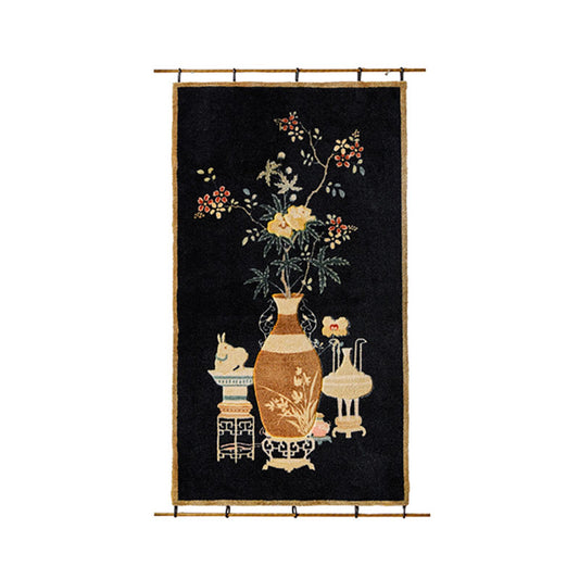 Oriental Classical Vase & Blossom Tapestry Wall Decor-01