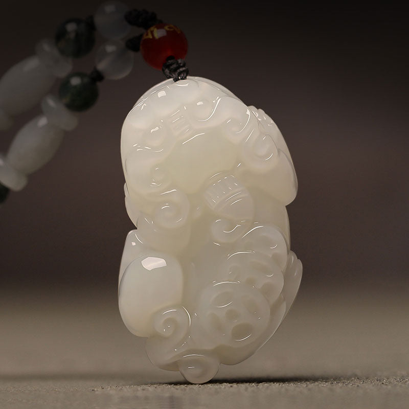 Natural Hetian Jade Pixiu「Fortune and Prosperity」Pendant Jade Necklace for Men and Women Chinese Jewelry Gift-02
