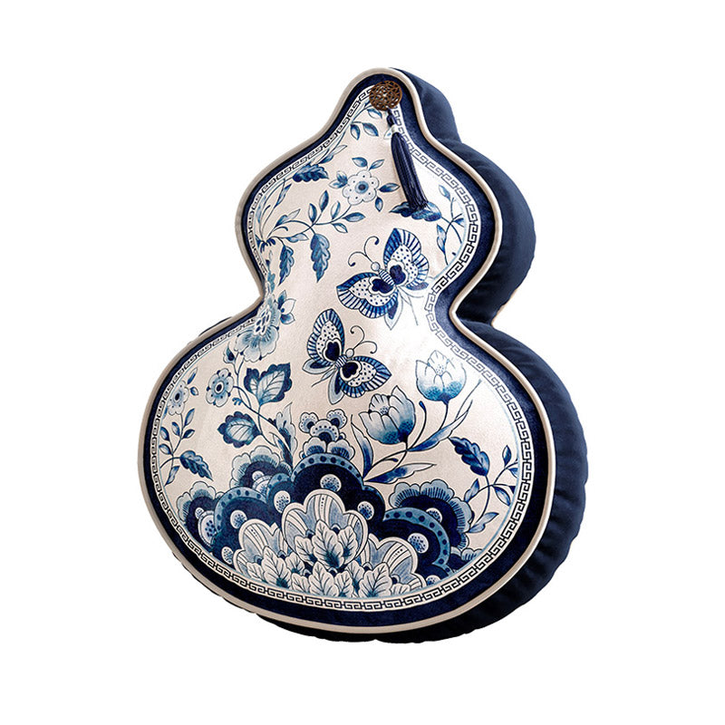 Chinese Classic Blue and White Cushion Series Gourd Cushion Pillows Home Decor-02