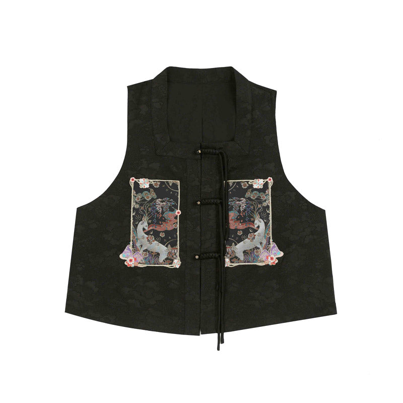 Nine-Colored Deer Inspired - Chic Mini Mamian Skirt Neo-Hanfu Skirt Set-06