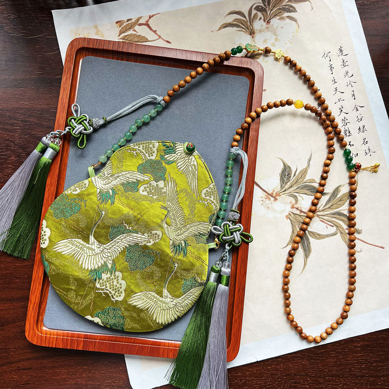 Chinese Traditional Auspicious-Patterned Jacquard Polyester Mobile Phone Pouch & Coin Purse-05