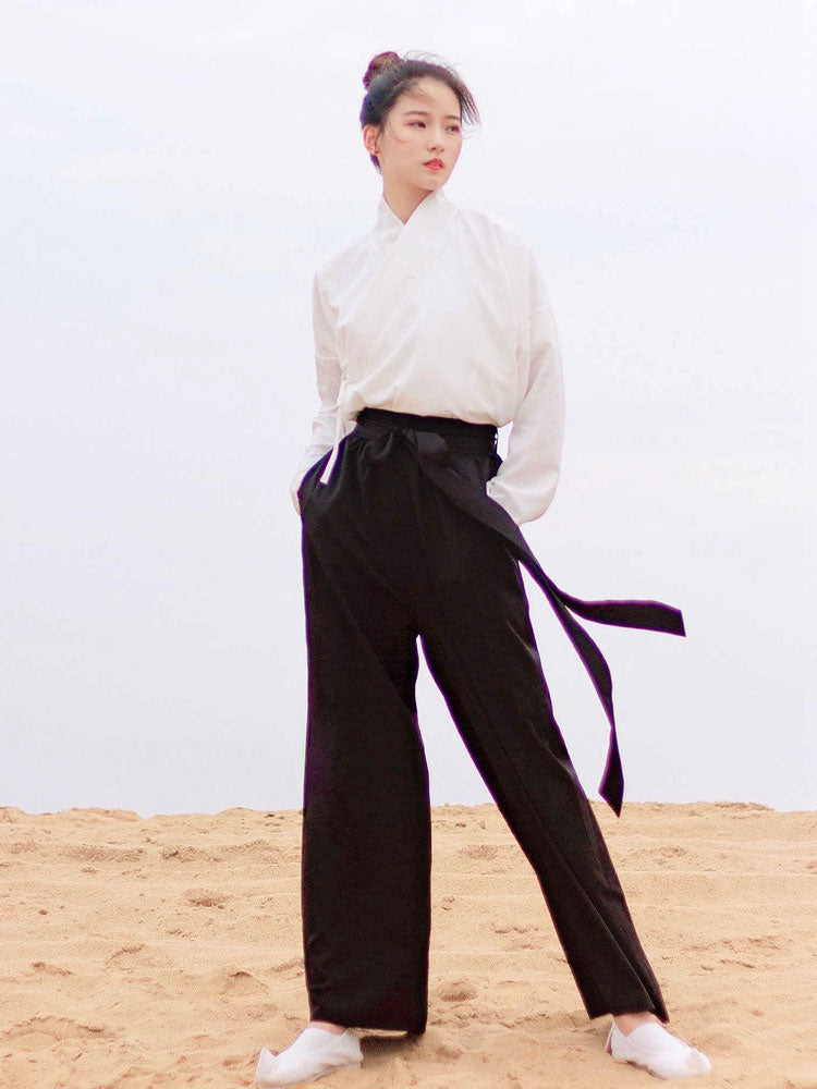 Hanfu-Inspired White Inner Layer Shirt-04