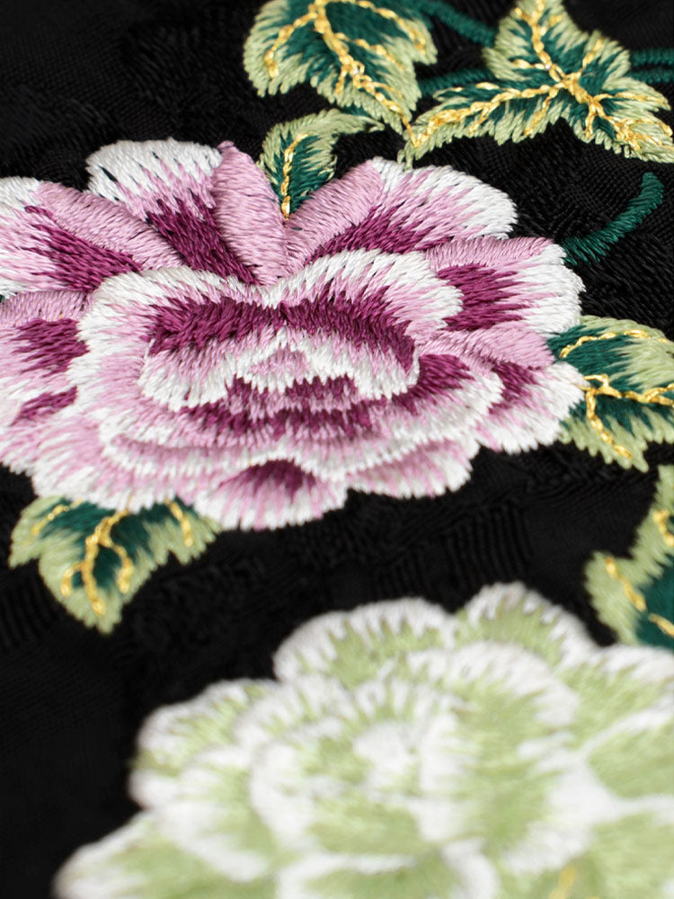 Neo-Chinese Jacquard Vest (Majia) – Handmade Su Embroidery with Peony & Butterfly-02