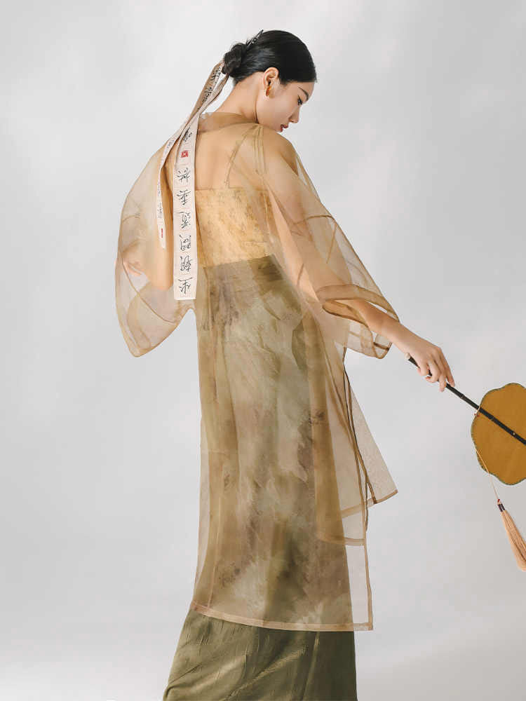 Summer Afternoon – Song Dynasty Inspired Three-Piece Modern Hanfu Skirt Set Chinese Style Outfit-02