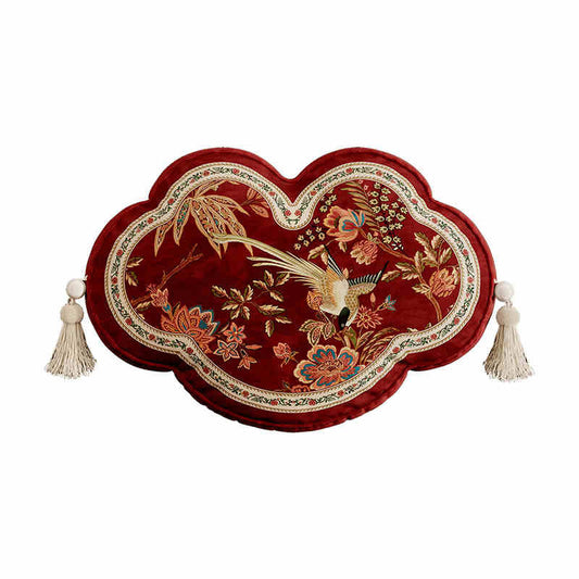 Chinese Red Cushion Series - Gourd / Butterfly / Lantern / Square Shaped Throw Pillow for Home Decor-02