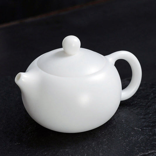 Dehua Ivory-White Porcelain Teapot Gift Set | 1-2 Cups (4 Styles)