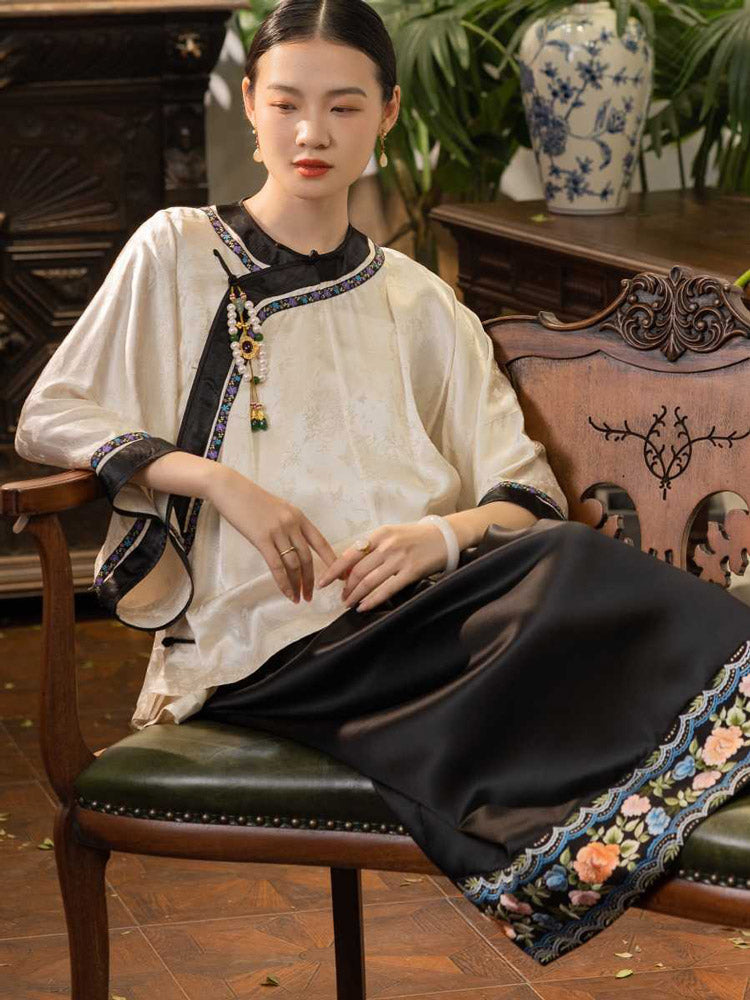 Neo-Chinese Vintage Style Shirt Modern Hanfu Undershirt-04