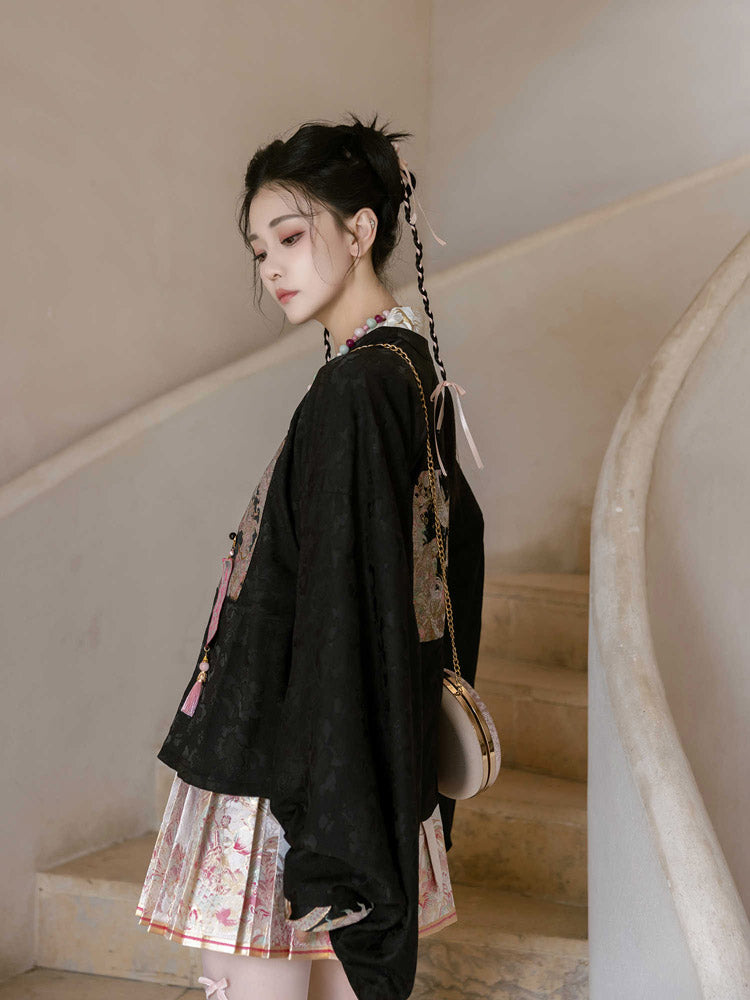Loong Bestows Auspiciousness – Chic Chinese Style Mini Mamian Skirt Neo-Hanfu Skirt Set-03