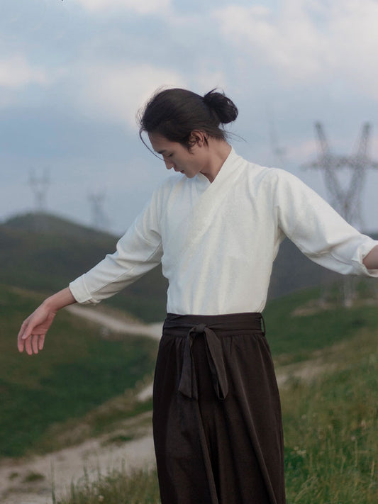 Hanfu-Inspired White Inner Layer Shirt-02