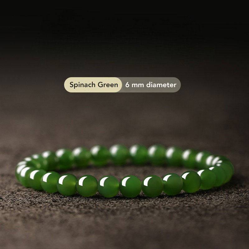 Select-Grade Natural Hetian Jade Bead Bracelet-03