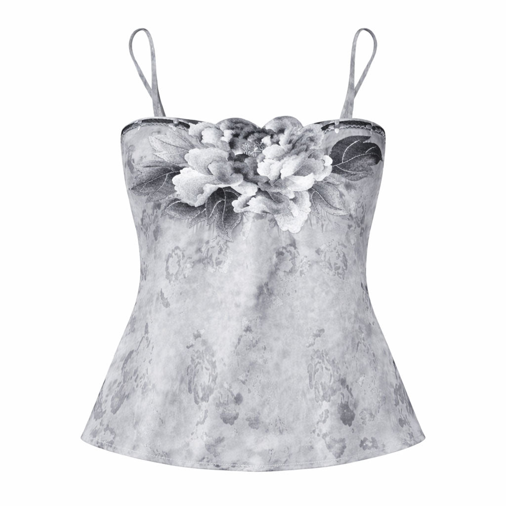 Chinese Style Delicate Peony Embroidered Camisole-03