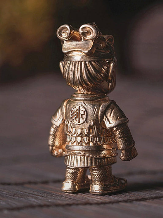Ancient Chinese Terracotta Army Pure Brass Desktop Ornament - Creative Gift-01