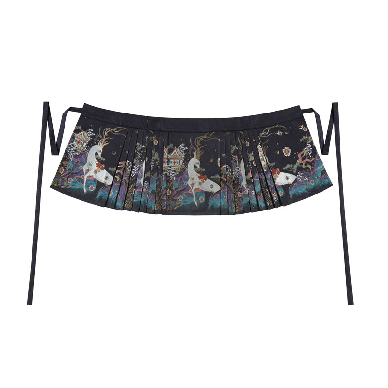 Nine-Colored Deer Inspired - Chic Mini Mamian Skirt Neo-Hanfu Skirt Set-07