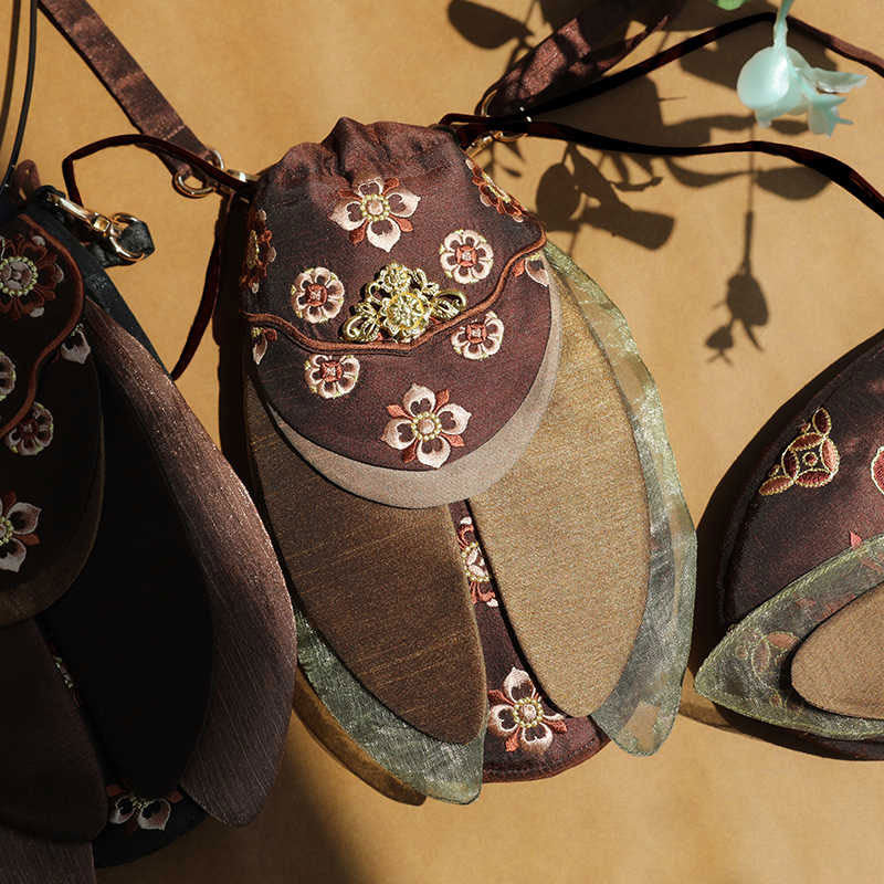 Tang Baoxiang Flower Embroidered Cicada-Wing Crossbody Phone Bag-08