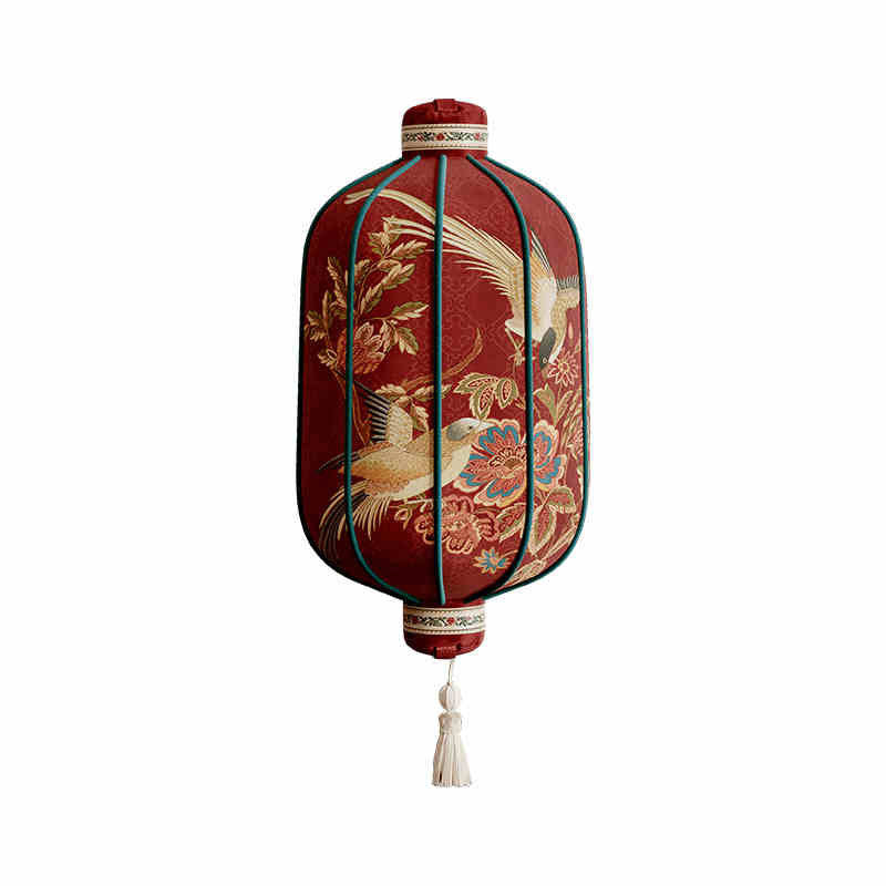 Chinese Red Cushion Series - Gourd / Butterfly / Lantern / Square Shaped Throw Pillow for Home Decor-04