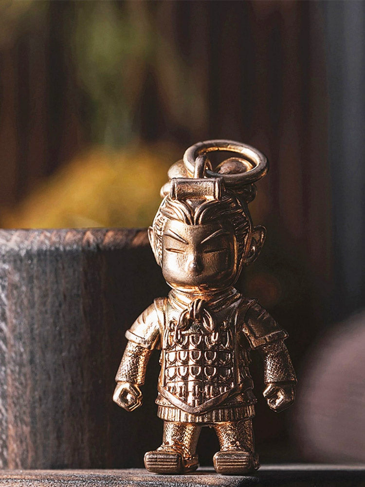 Ancient Chinese Terracotta Army Pure Brass Desktop Ornament - Creative Gift-02