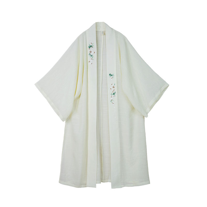 Green Modern Hanfu Dress for Women's Everyday Commute-04