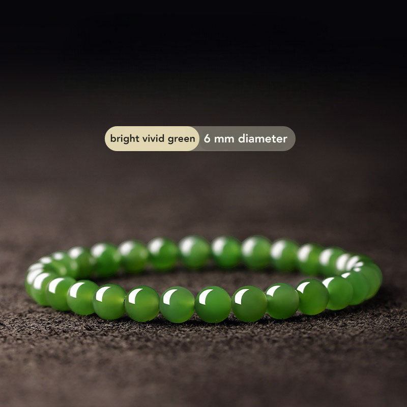 Select-Grade Natural Hetian Jade Bead Bracelet-07