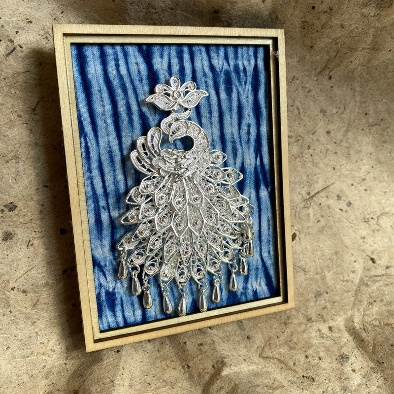 Guizhou Miao-Inspired Tie-Dye Alloy Fridge Magnet | Butterfly & Bell Motifs