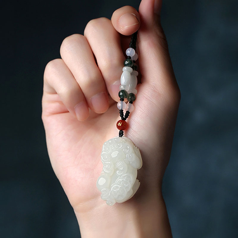 Natural Hetian Jade Pixiu「Fortune and Prosperity」Pendant Jade Necklace for Men and Women Chinese Jewelry Gift-06