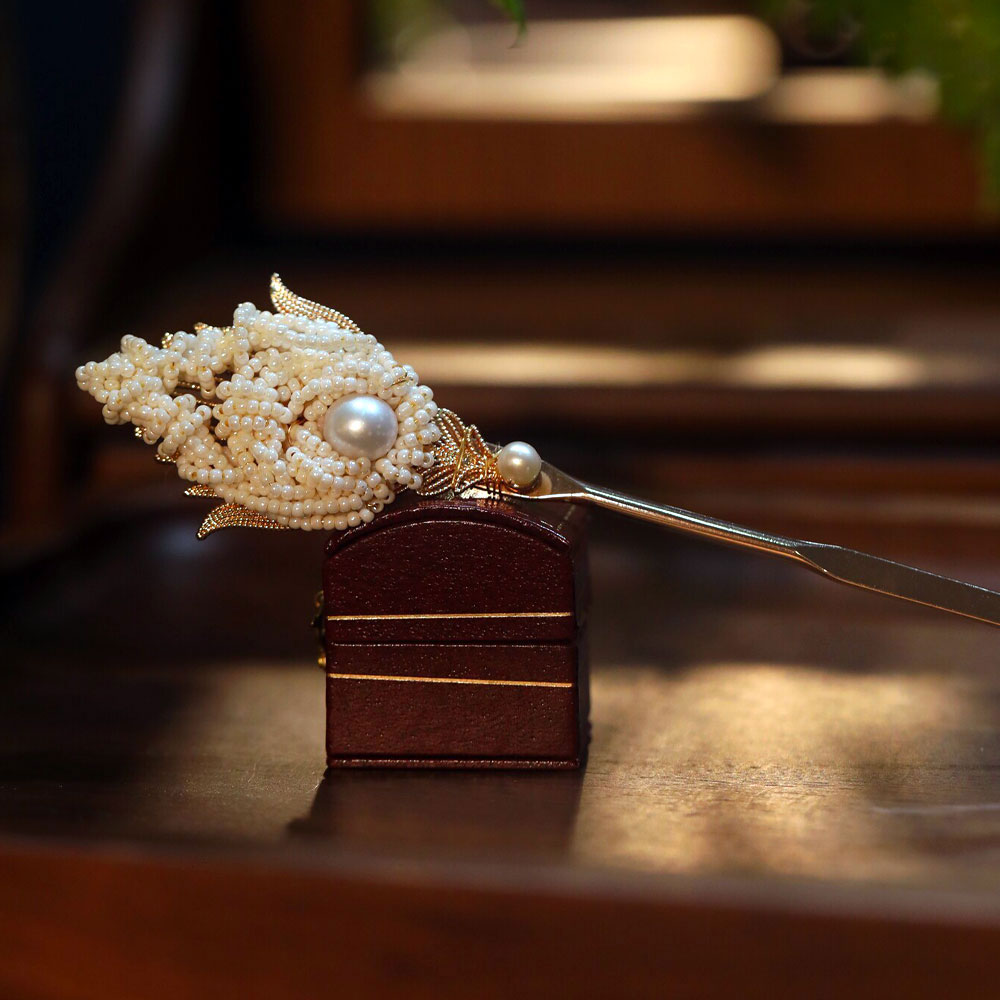 Chinese Phoenix Tail Pearl Hairpin & Hair Clip-03