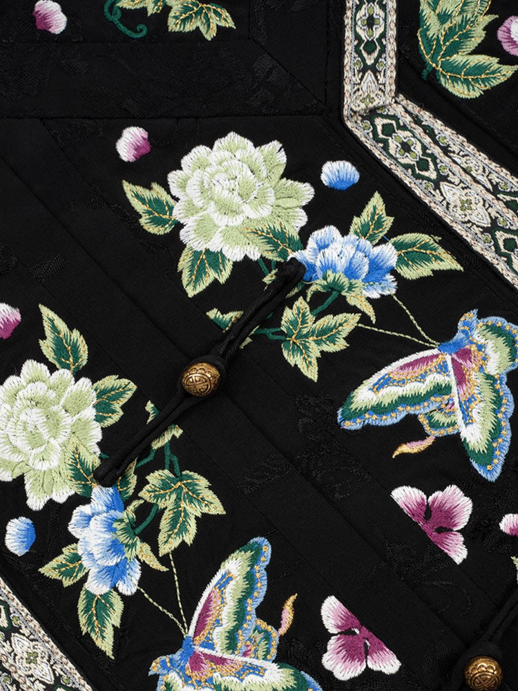 Neo-Chinese Jacquard Vest (Majia) – Handmade Su Embroidery with Peony & Butterfly-07