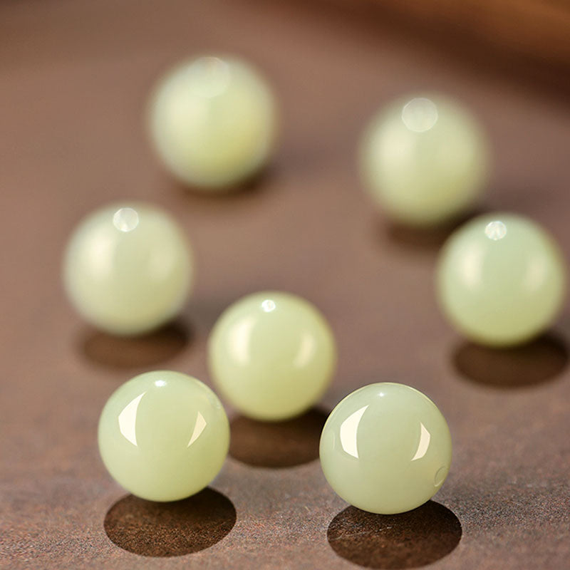 Natural Hetian Qingshui Jade Bracelet Adorned with Jade Gourd and the Chinese Character for '福' (fortune) Charm-06