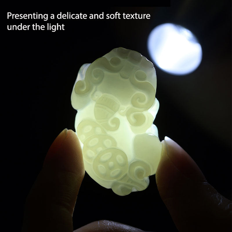 Natural Hetian Jade Pixiu「Fortune and Prosperity」Pendant Jade Necklace for Men and Women Chinese Jewelry Gift-04