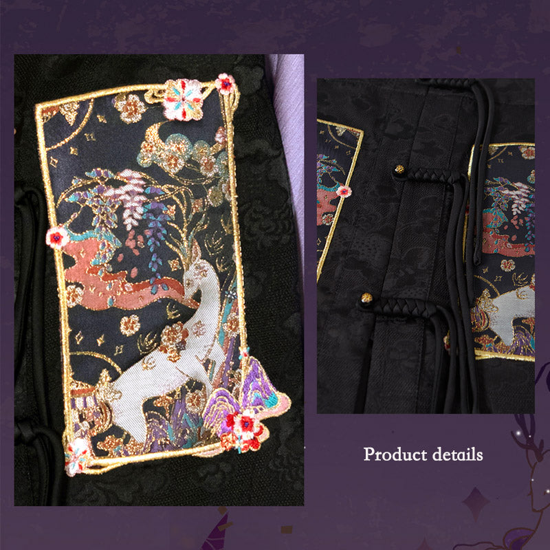 Nine-Colored Deer Inspired - Chic Mini Mamian Skirt Neo-Hanfu Skirt Set-05