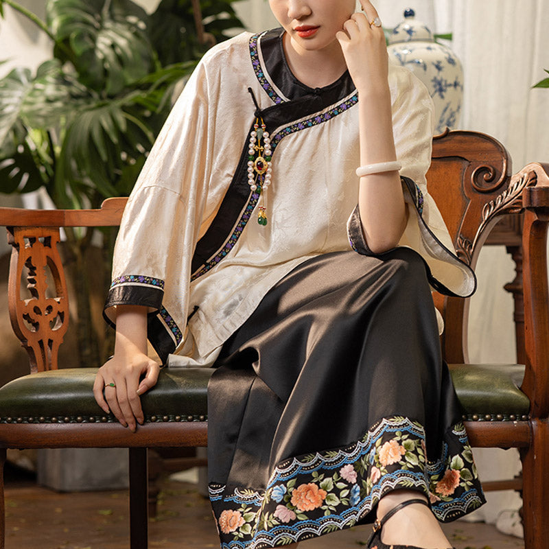 Neo-Chinese Vintage Style Shirt Modern Hanfu Undershirt-07