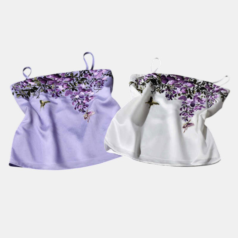 Wisteria Embroidered Camisole - Hanfu Inner Layer Top-05