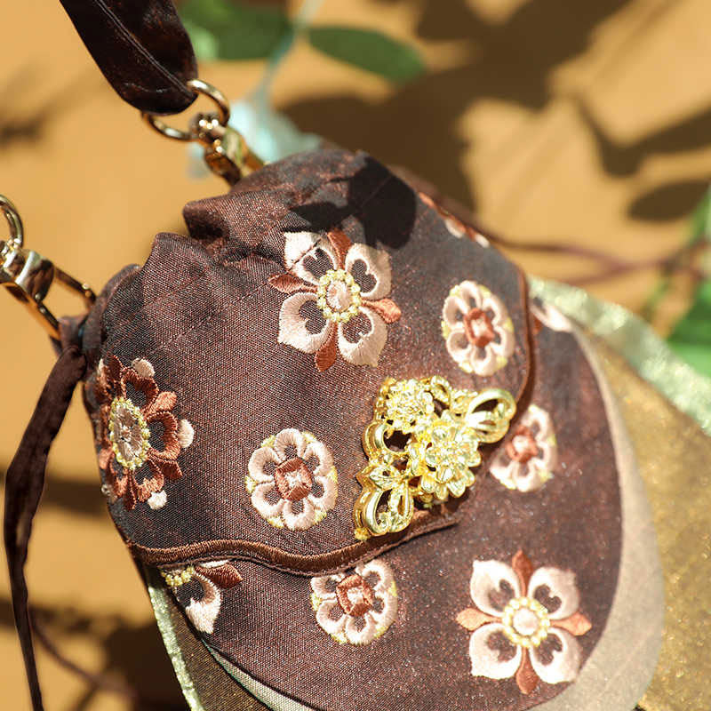 Tang Baoxiang Flower Embroidered Cicada-Wing Crossbody Phone Bag-05