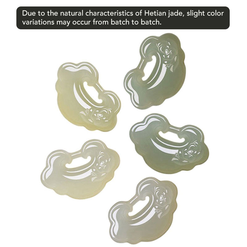 Hetian Jade Lotus Ruyi Lock Necklace-07