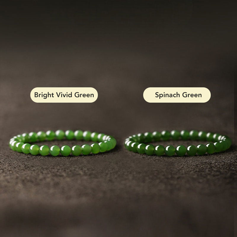 Select-Grade Natural Hetian Jade Bead Bracelet-05