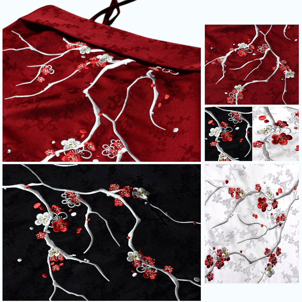 Vintage Plum Blossom Embroidered Camisole - Hanfu Inner Layer Top-08