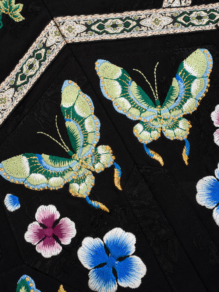 Neo-Chinese Jacquard Vest (Majia) – Handmade Su Embroidery with Peony & Butterfly-08