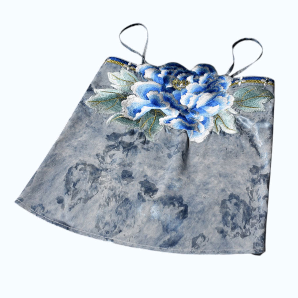 Chinese Style Delicate Peony Embroidered Camisole-07
