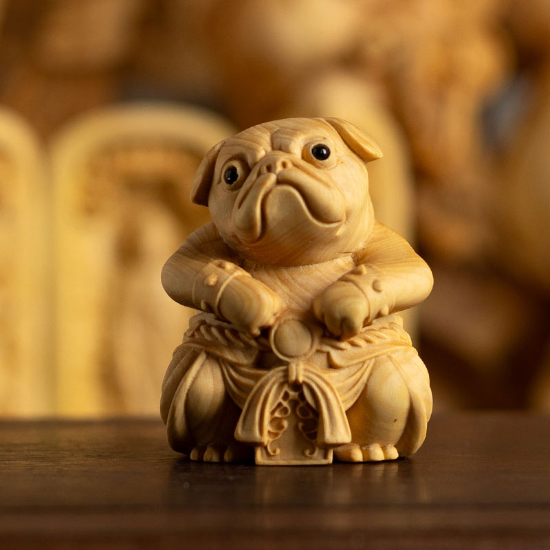 Boxwood Zodiac Animal Carvings – Chinese-style Collectible Art & Birthday Gift