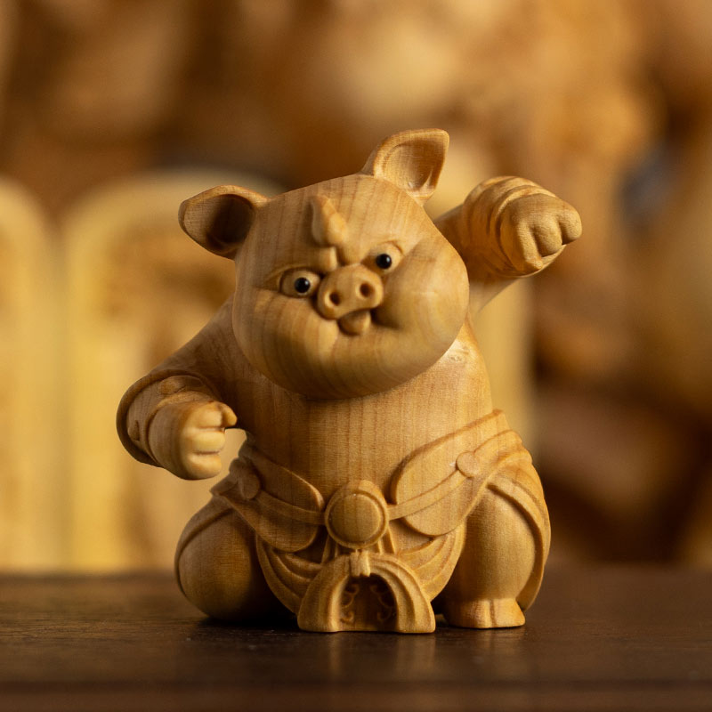 Boxwood Zodiac Animal Carvings – Chinese-style Collectible Art & Birthday Gift
