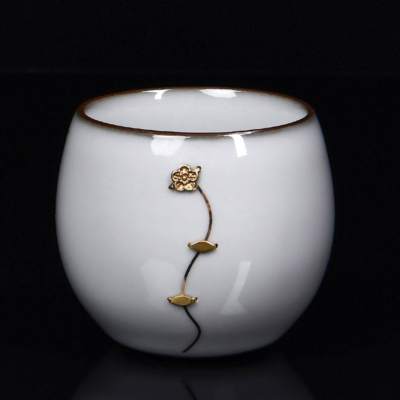 Retro Southern Song Dynasty Palace Style Hand-Painted Gilded Ceramic Tea Cup-15