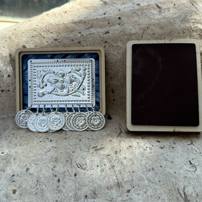 Guizhou Miao-Inspired Tie-Dye Alloy Fridge Magnet | Butterfly & Bell Motifs