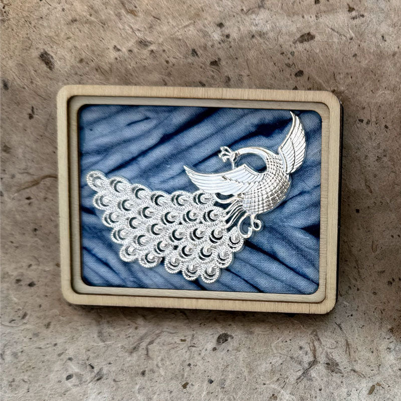 Guizhou Miao-Inspired Tie-Dye Alloy Fridge Magnet | Butterfly & Bell Motifs