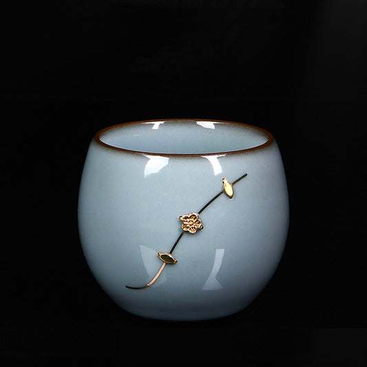 Retro Southern Song Dynasty Palace Style Hand-Painted Gilded Ceramic Tea Cup-02
