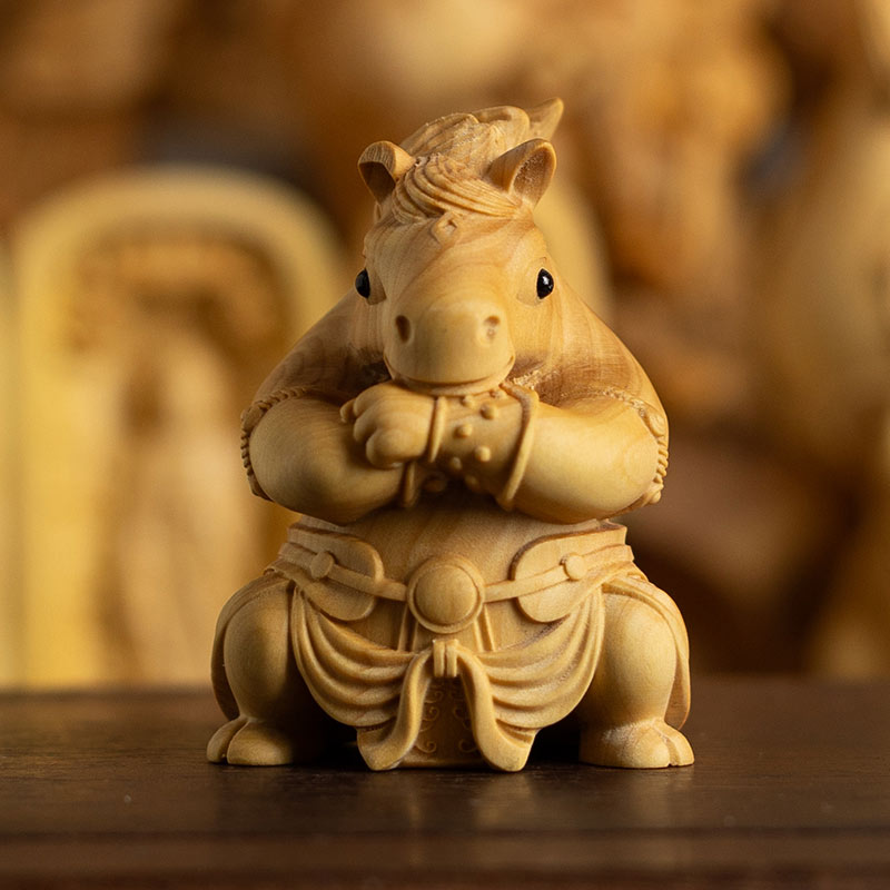 Boxwood Zodiac Animal Carvings – Chinese-style Collectible Art & Birthday Gift