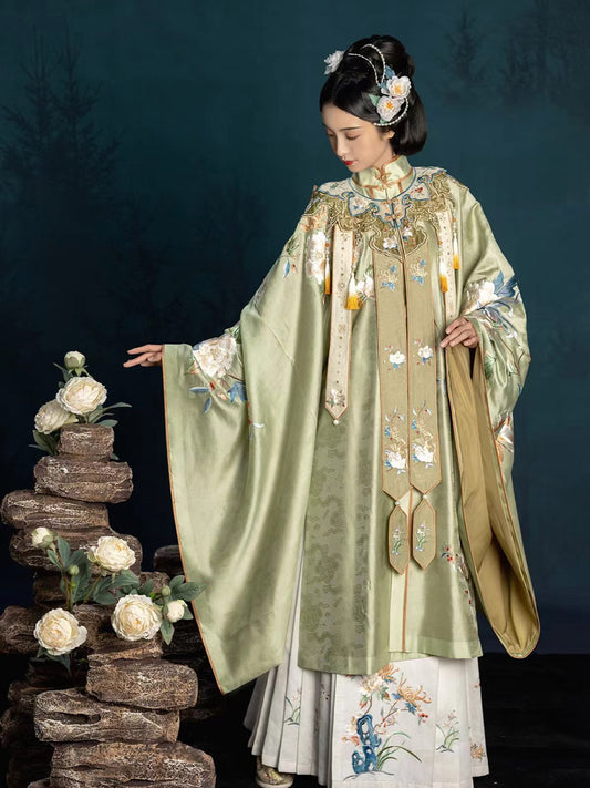 Song of Hibiscus Embroidered Hanfu Clothing Horse Face Skirt-01