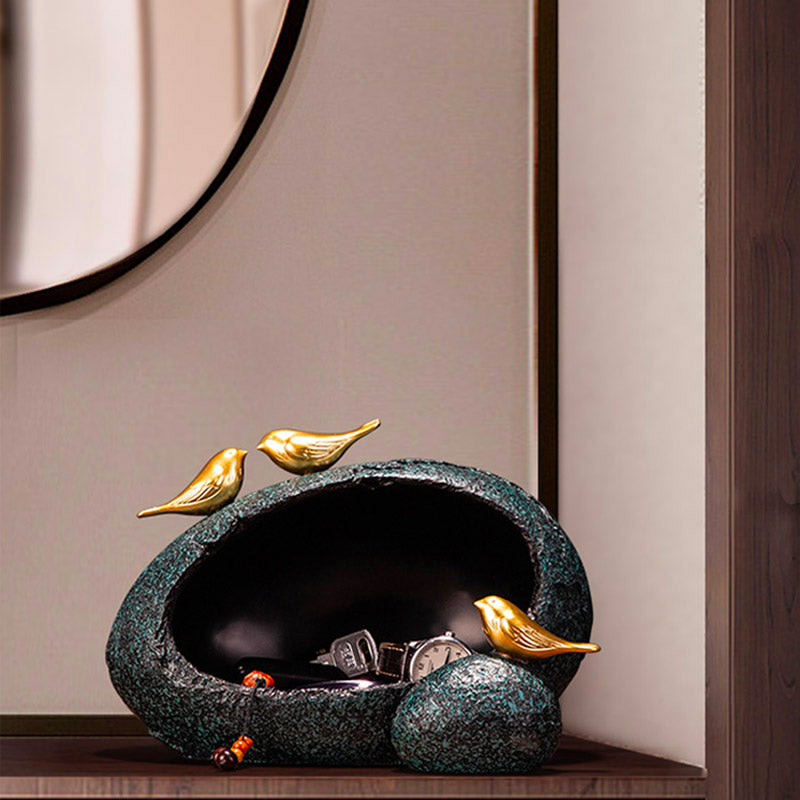 Porte-clés oiseaux et nid, ornement, petit décor de rangement
