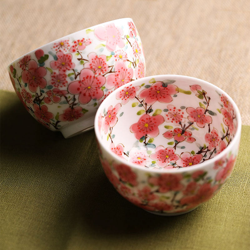 Jingdezhen Craftsman Hand-painted Pink Peach Blossom Tea Cup